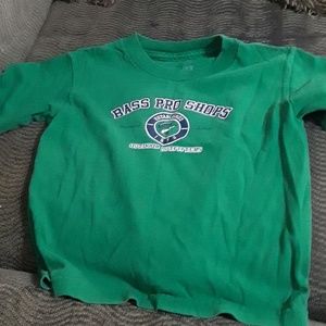 Bass Pro shirt and a children's place shirt